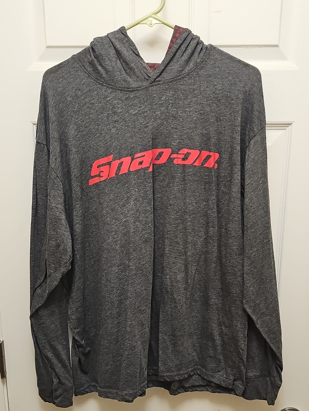 Snap Men's Dark Gray Crewneck Sweatshirt with Red Logo